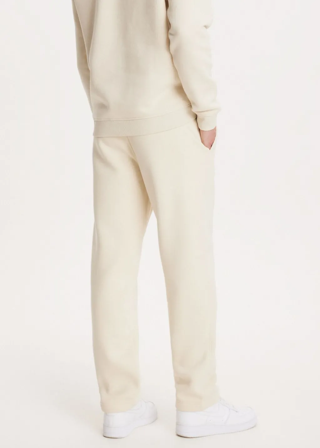 Basics|Broeken<The Sting Brushed straight leg joggingbroek ecru