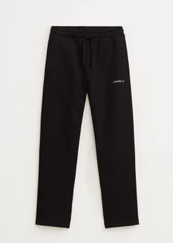 Basics|Broeken<The Sting Brushed straight leg joggingbroek zwart