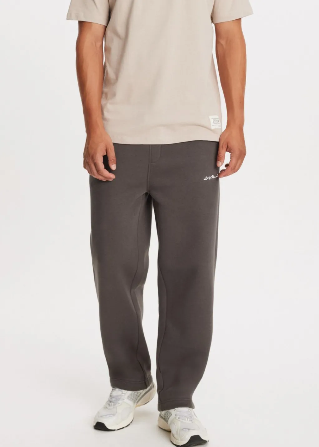 Broeken|Basics<The Sting Brushed straight leg joggingbroek choco