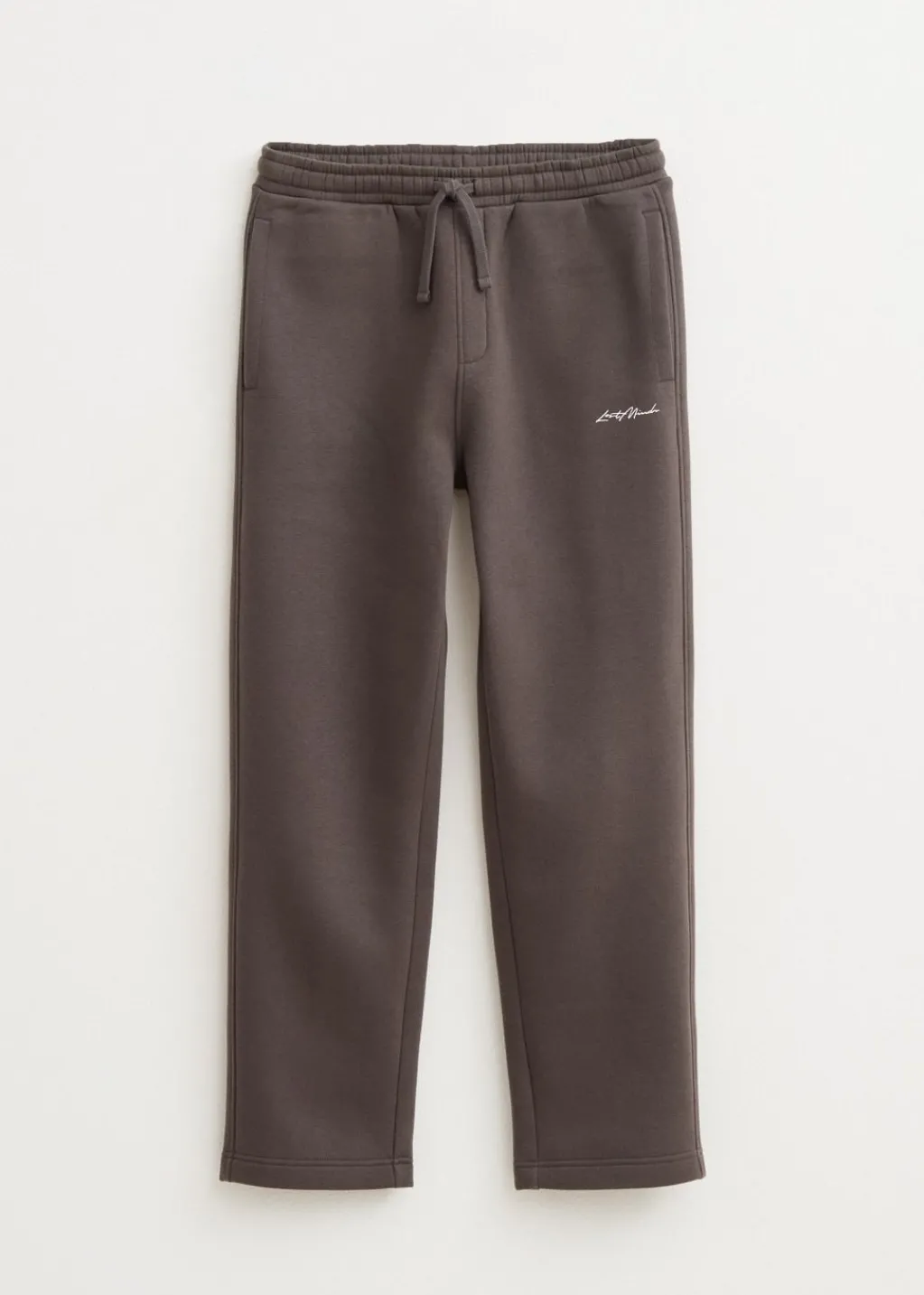 Broeken|Basics<The Sting Brushed straight leg joggingbroek choco