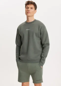 Sweaters En Hoodies<The Sting Brushed written sweater groen, olijf