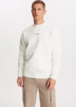 Sweaters En Hoodies<The Sting Brushed written sweater wit, off-white