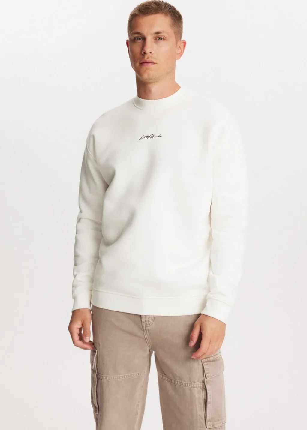 Sweaters En Hoodies<The Sting Brushed written sweater wit, off-white