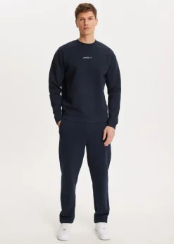Sweaters En Hoodies<The Sting Brushed written sweater donkerblauw