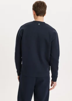 Sweaters En Hoodies<The Sting Brushed written sweater donkerblauw