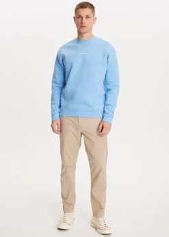 Sweaters En Hoodies<The Sting Brushed written sweater fresh blue