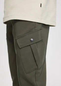 Basics|Broeken<The Sting Cargo jogger donkergroen