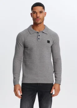 Polo's|Truien En Vesten<The Sting Chenille polo grijs, steen