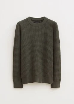 Truien En Vesten<The Sting Chenille trui met structuur donkergroen