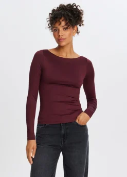 Tops<The Sting Clean lange mouwen top bordeaux