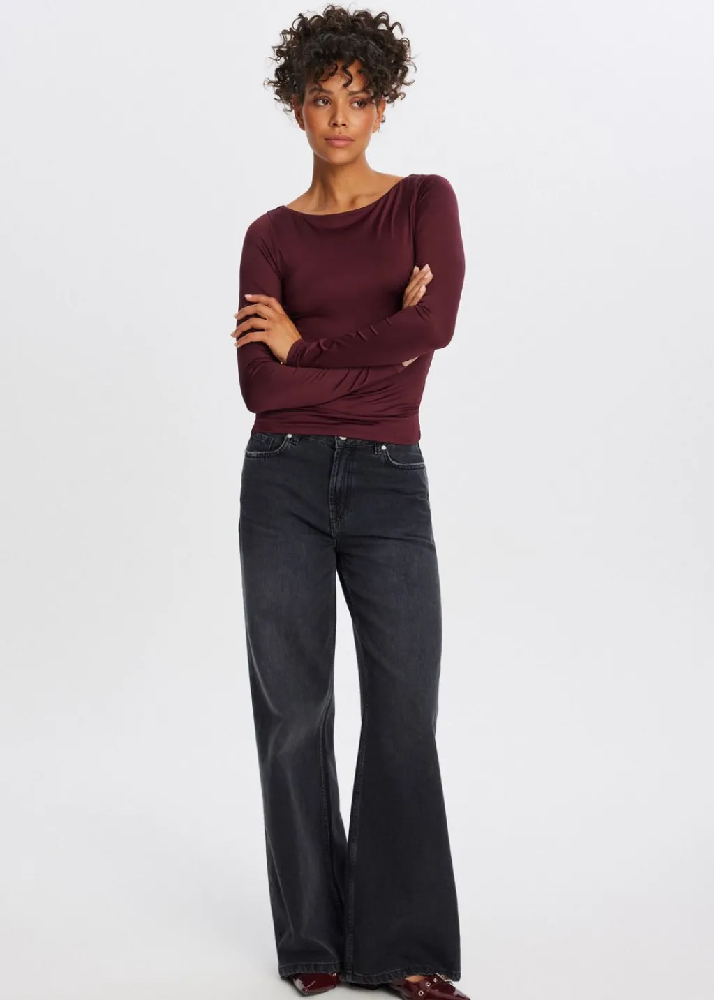Tops<The Sting Clean lange mouwen top bordeaux