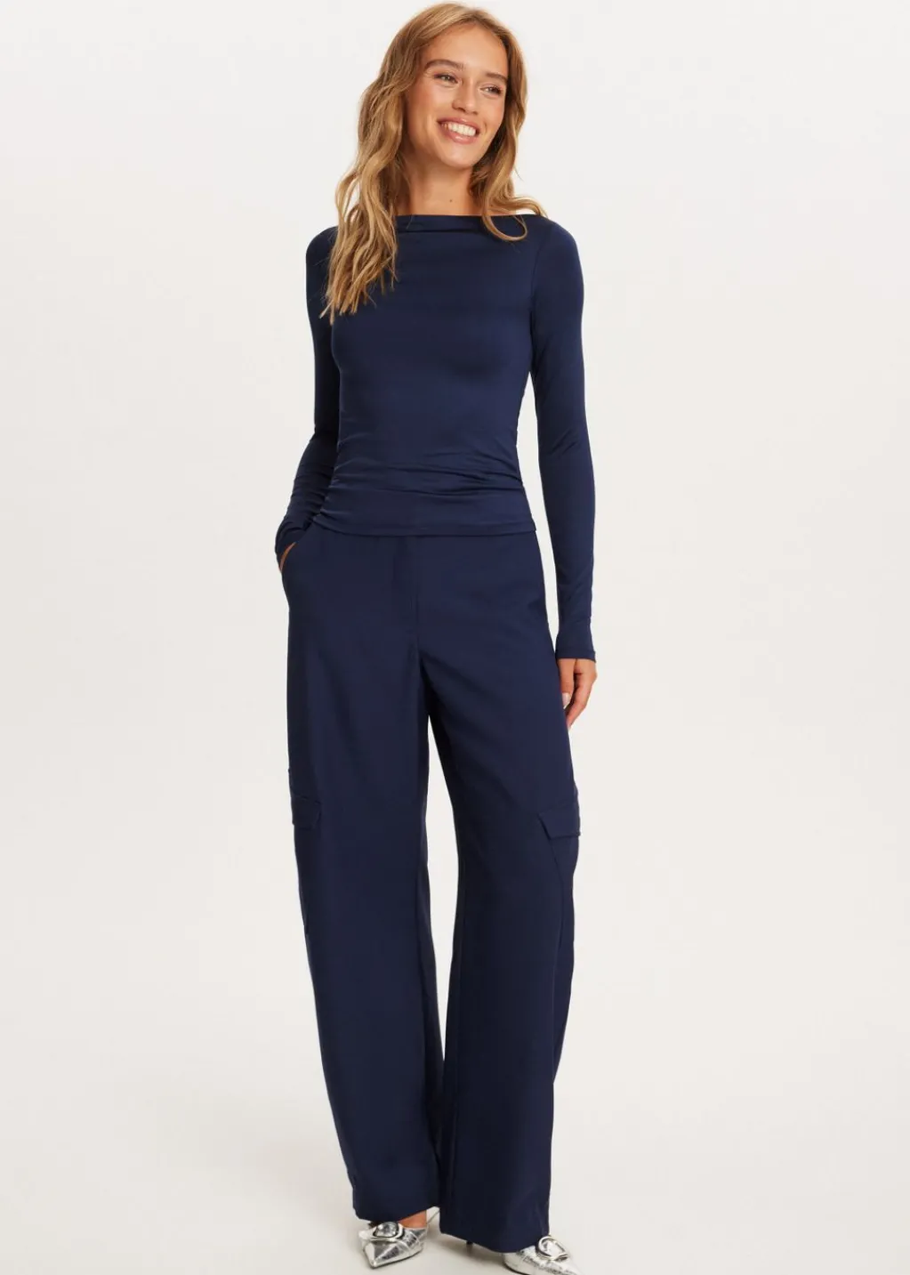Basics|Tops<The Sting Clean lange mouwen top donkerblauw