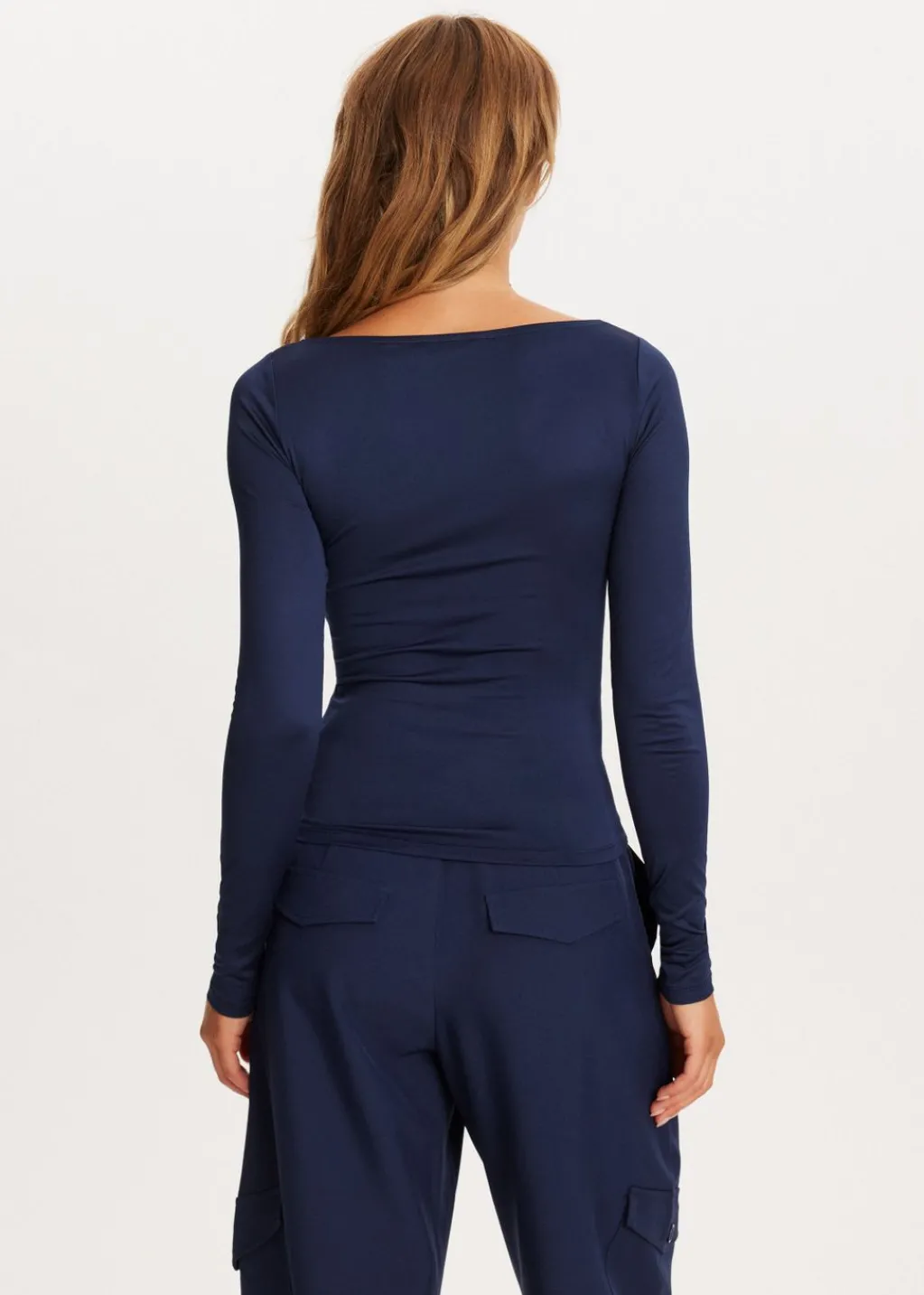 Basics|Tops<The Sting Clean lange mouwen top donkerblauw