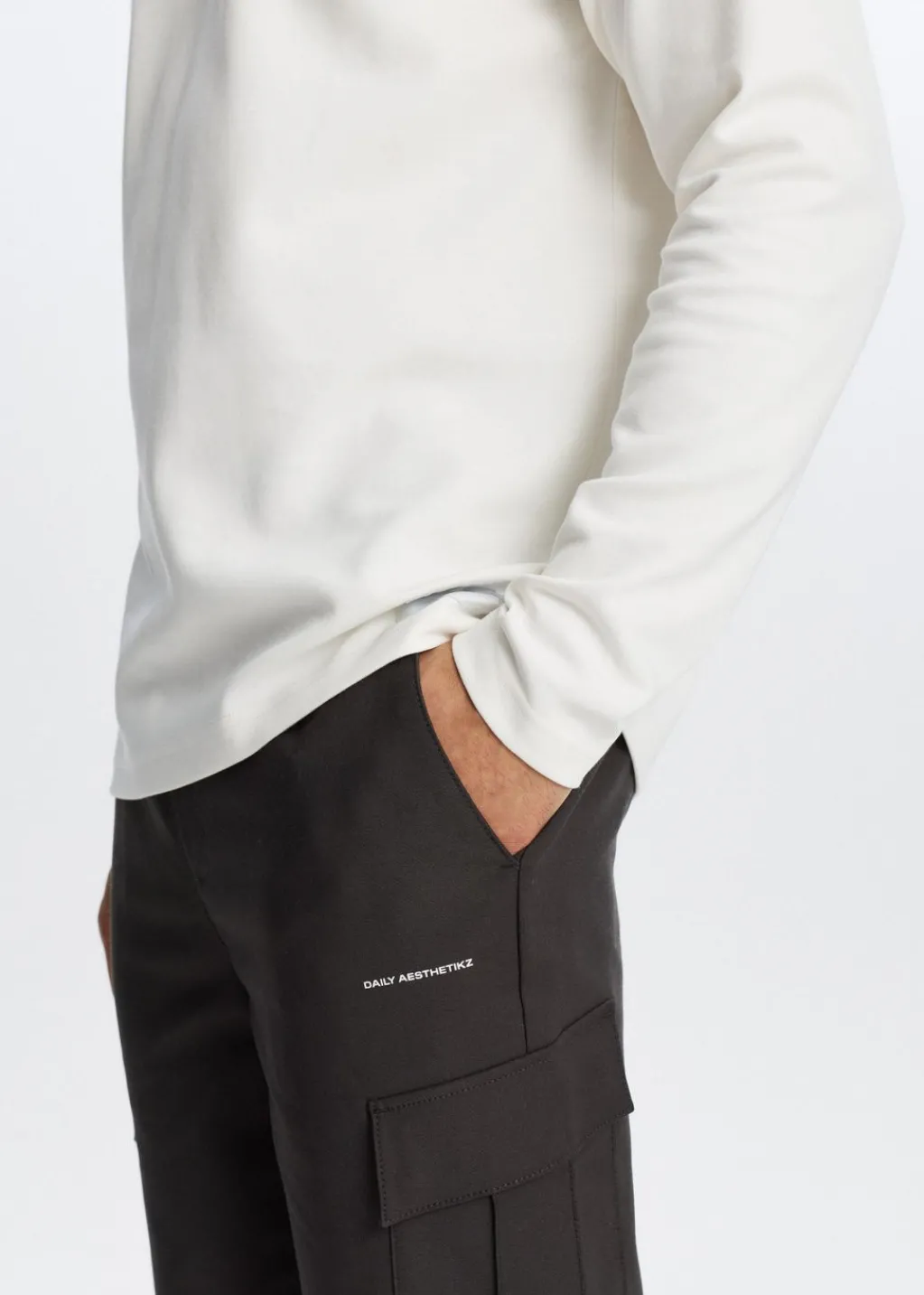 Broeken<The Sting Comfort cargo broek antraciet