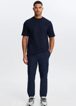 Broeken<The Sting Comfort cargo broek donkerblauw
