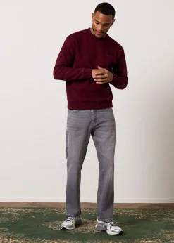 Jeans<The Sting Comfort straight jeans grijs, used middle