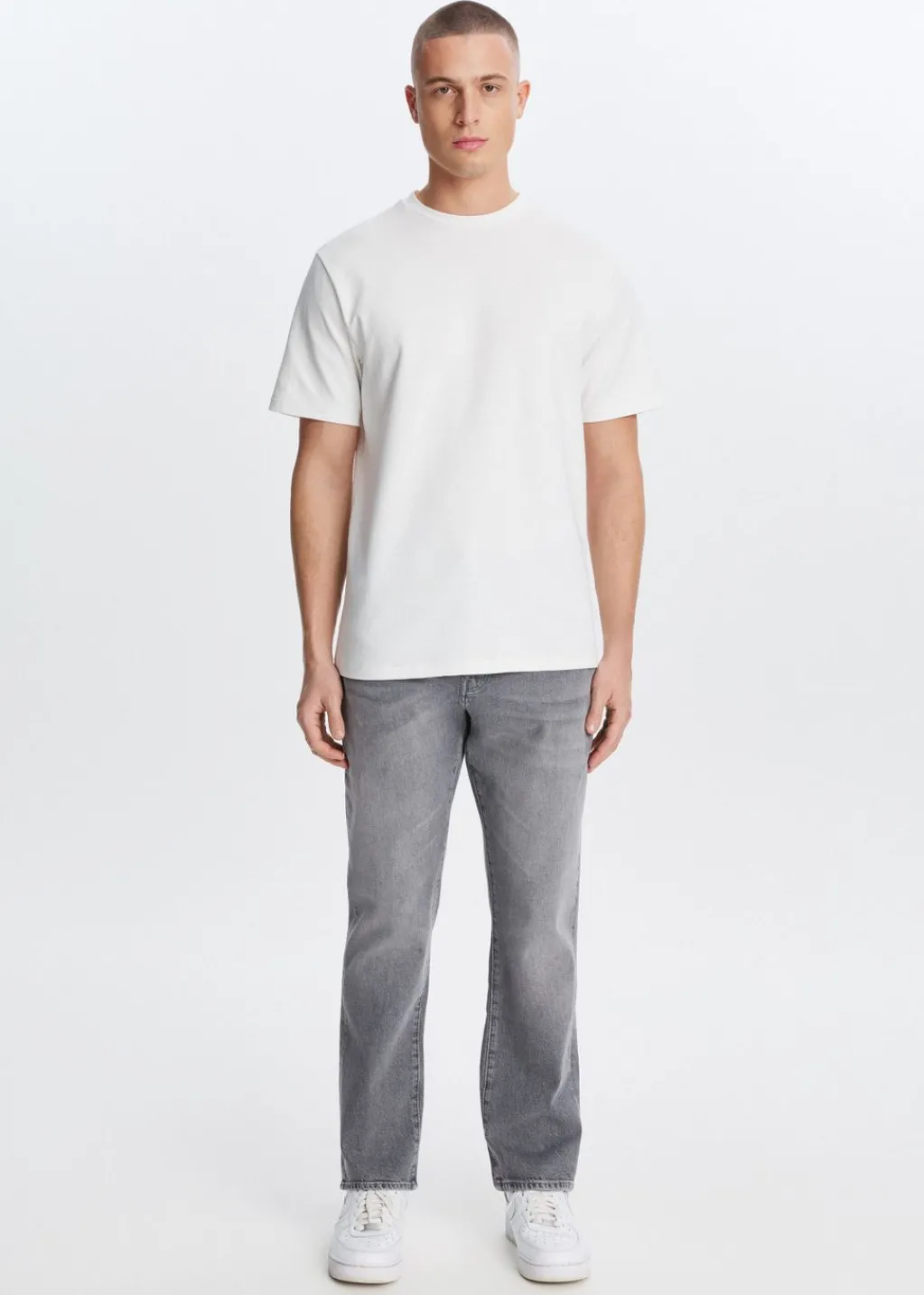 Jeans<The Sting Comfort straight jeans grijs, used middle