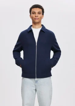 Overshirts<The Sting Conor overshirt met rits donkerblauw