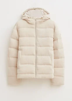 Jassen<The Sting Corduroy gewatteerde jas lichtzand
