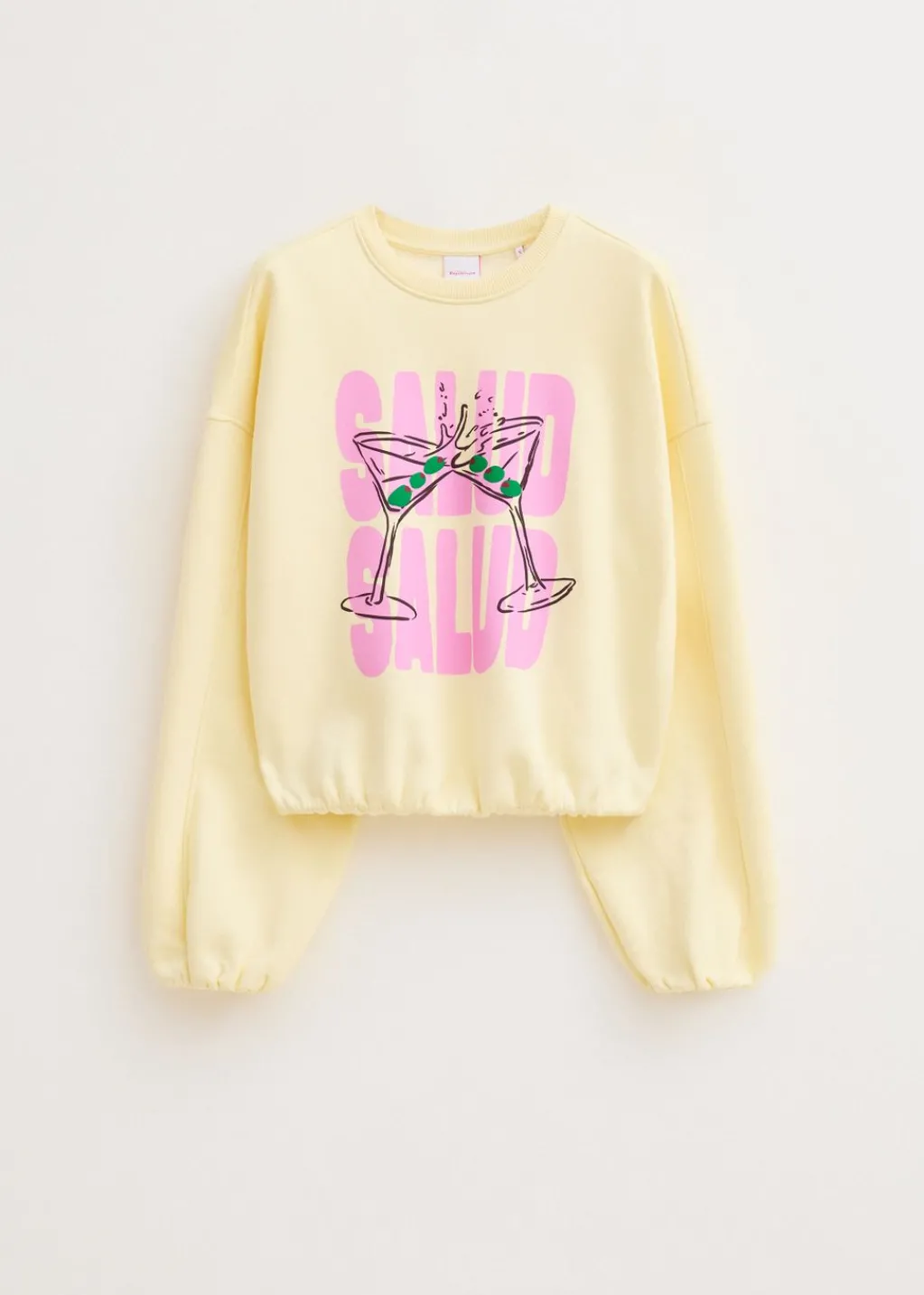 Sweaters En Hoodies<The Sting Cropped sweater met print lichtgeel