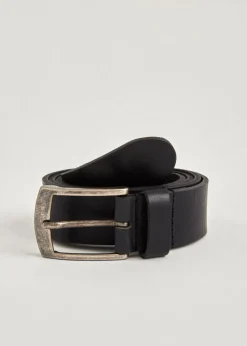 Riemen<The Sting Cuba leather belt zwart