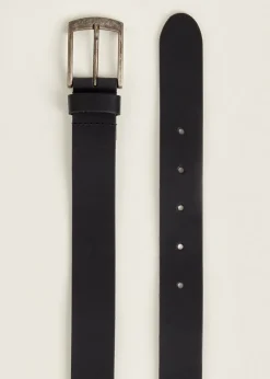 Riemen<The Sting Cuba leather belt zwart