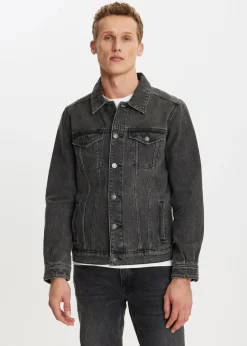 Jassen<The Sting Denim jack zwart, used dark