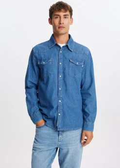 Overhemden<The Sting Denim overhemd blauw, used middle