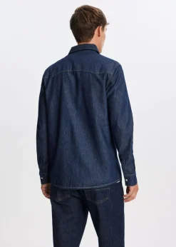 Overhemden<The Sting Denim overhemd blauw rinsed