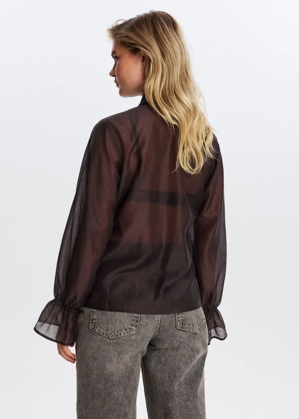 Blouses<The Sting Doorschijnende blouse donkerbruin
