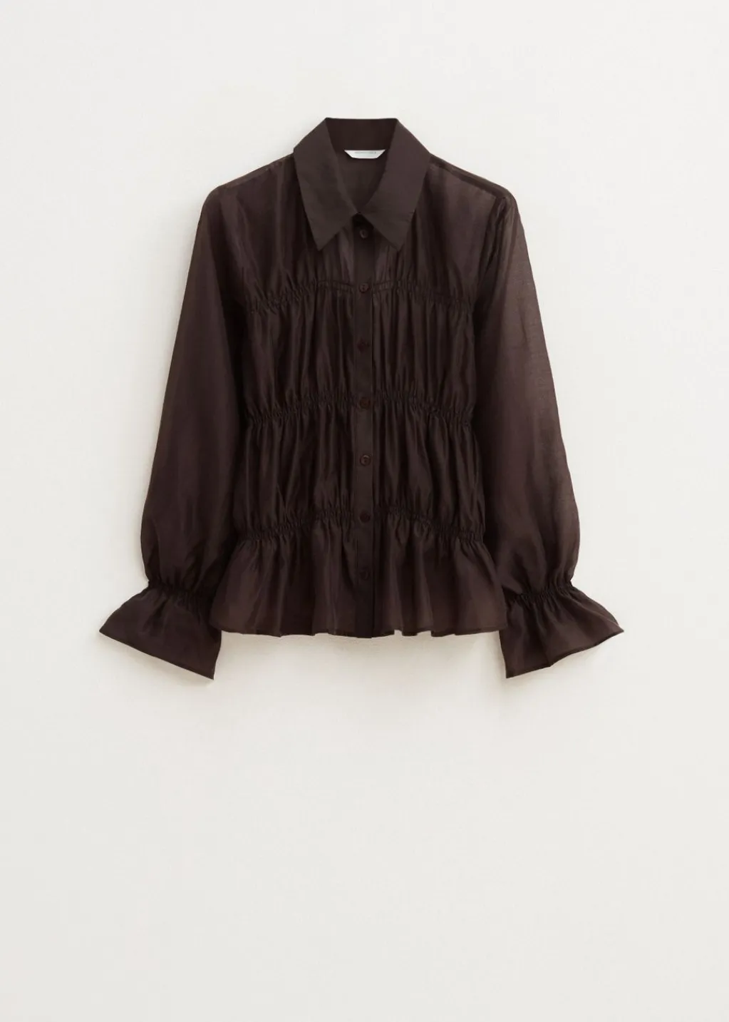Blouses<The Sting Doorschijnende blouse donkerbruin