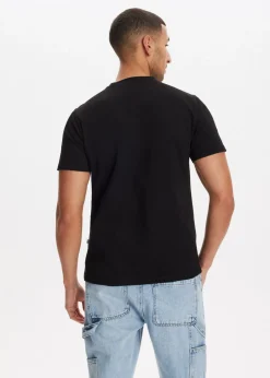 Basics|T-Shirts<The Sting Essential organic t-shirt zwart