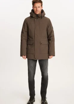 Jassen<The Sting Field gewatteerde parka middenbruin