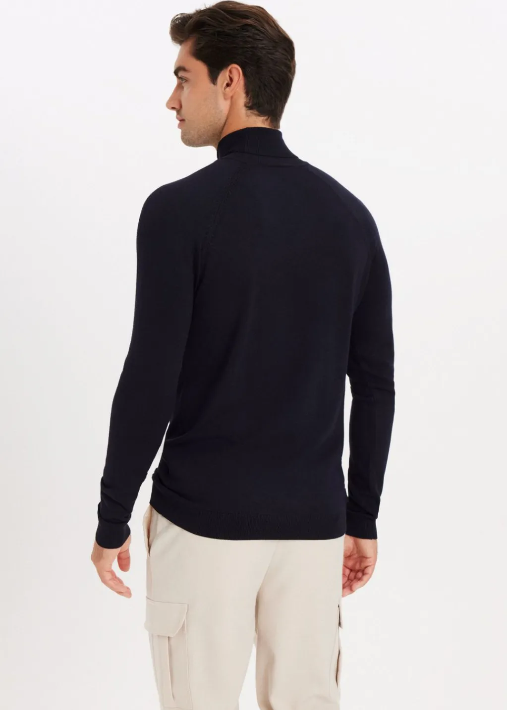 Truien En Vesten<The Sting Fijngebreide coltrui donkerblauw