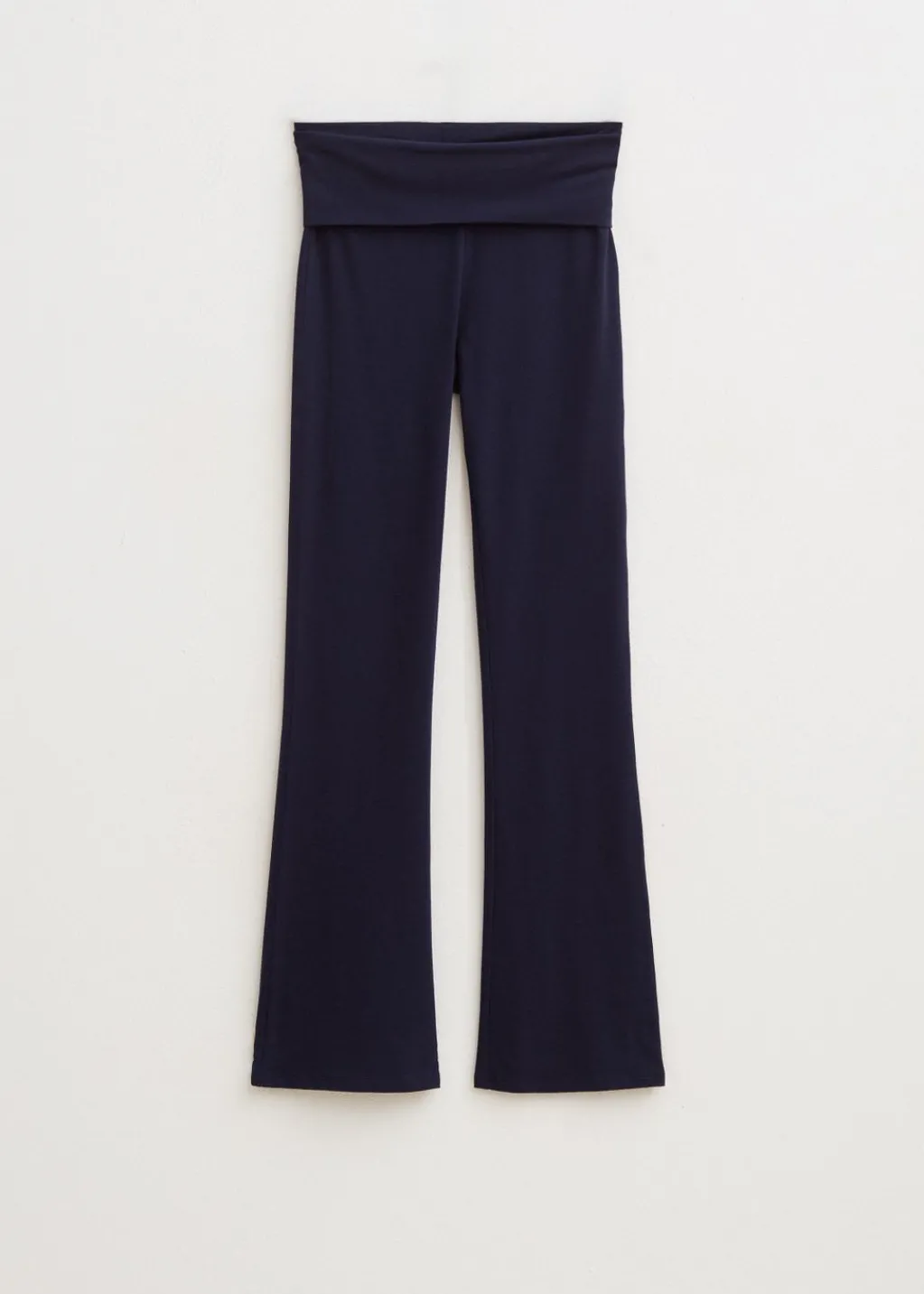 Basics|Broeken<The Sting Flare legging met vouwband donkerblauw
