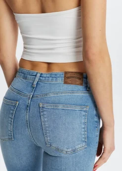 Jeans<The Sting Flared jeans blauw, used middle