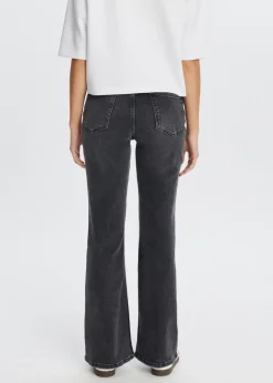 Jeans<The Sting Flared jeans met pintuck zwart, used dark