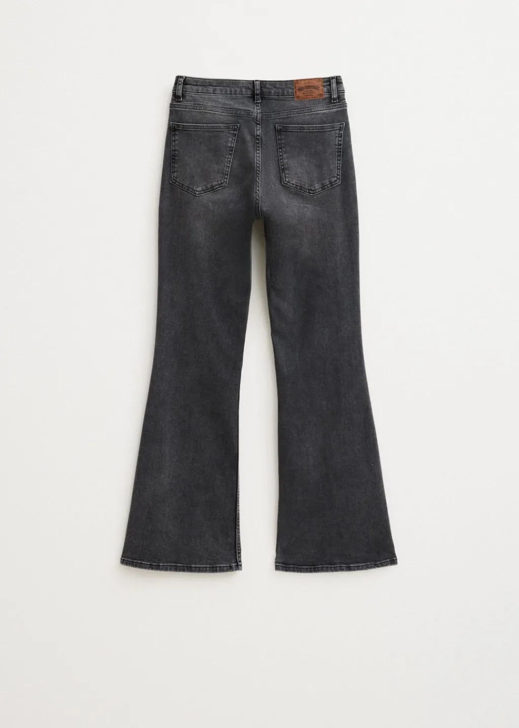 Jeans<The Sting Flared jeans met pintuck zwart, used dark