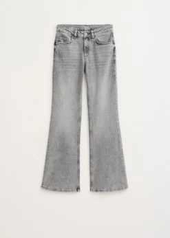 Jeans<The Sting Flared jeans met printdetail lichtgrijs