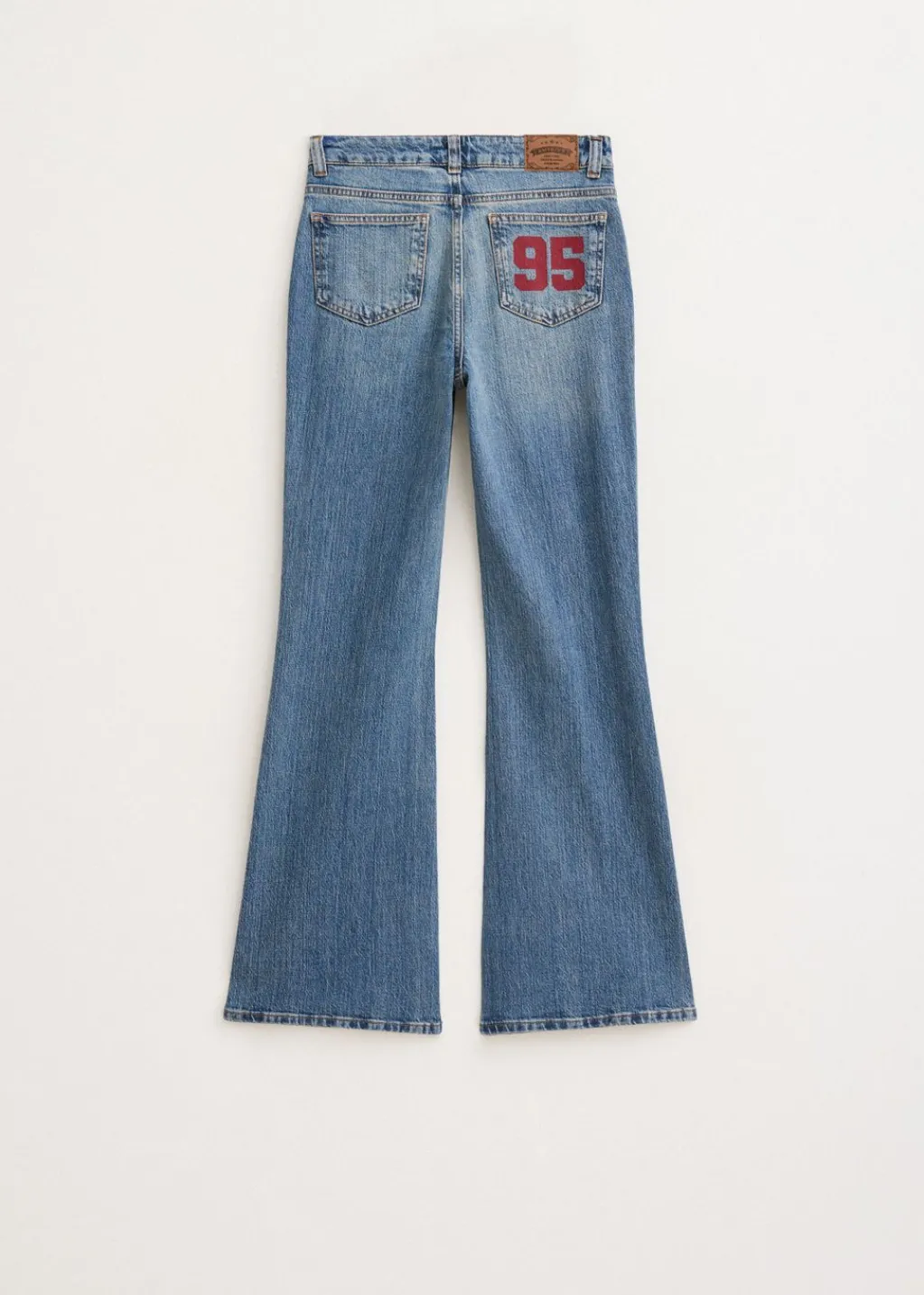 Jeans<The Sting Flared jeans met printdetail blauw, used dark