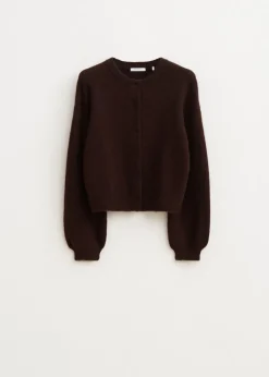 Truien En Vesten<The Sting Gebreid vest lange mouwen donkerbruin