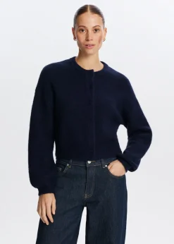 Truien En Vesten<The Sting Gebreid vest lange mouwen donkerblauw
