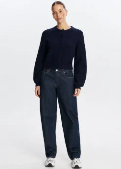 Truien En Vesten<The Sting Gebreid vest lange mouwen donkerblauw