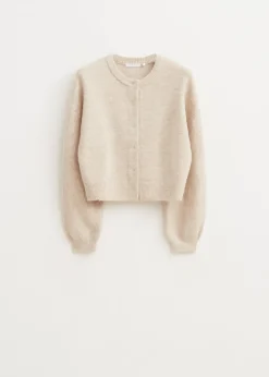 Truien En Vesten<The Sting Gebreid vest lange mouwen zand gemêleerd