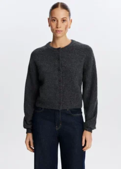 Truien En Vesten<The Sting Gebreid vest lange mouwen antraciet