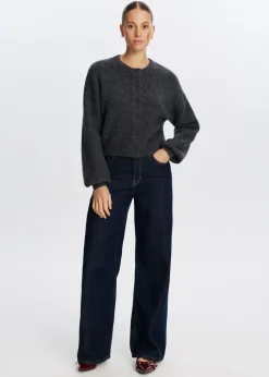 Truien En Vesten<The Sting Gebreid vest lange mouwen antraciet