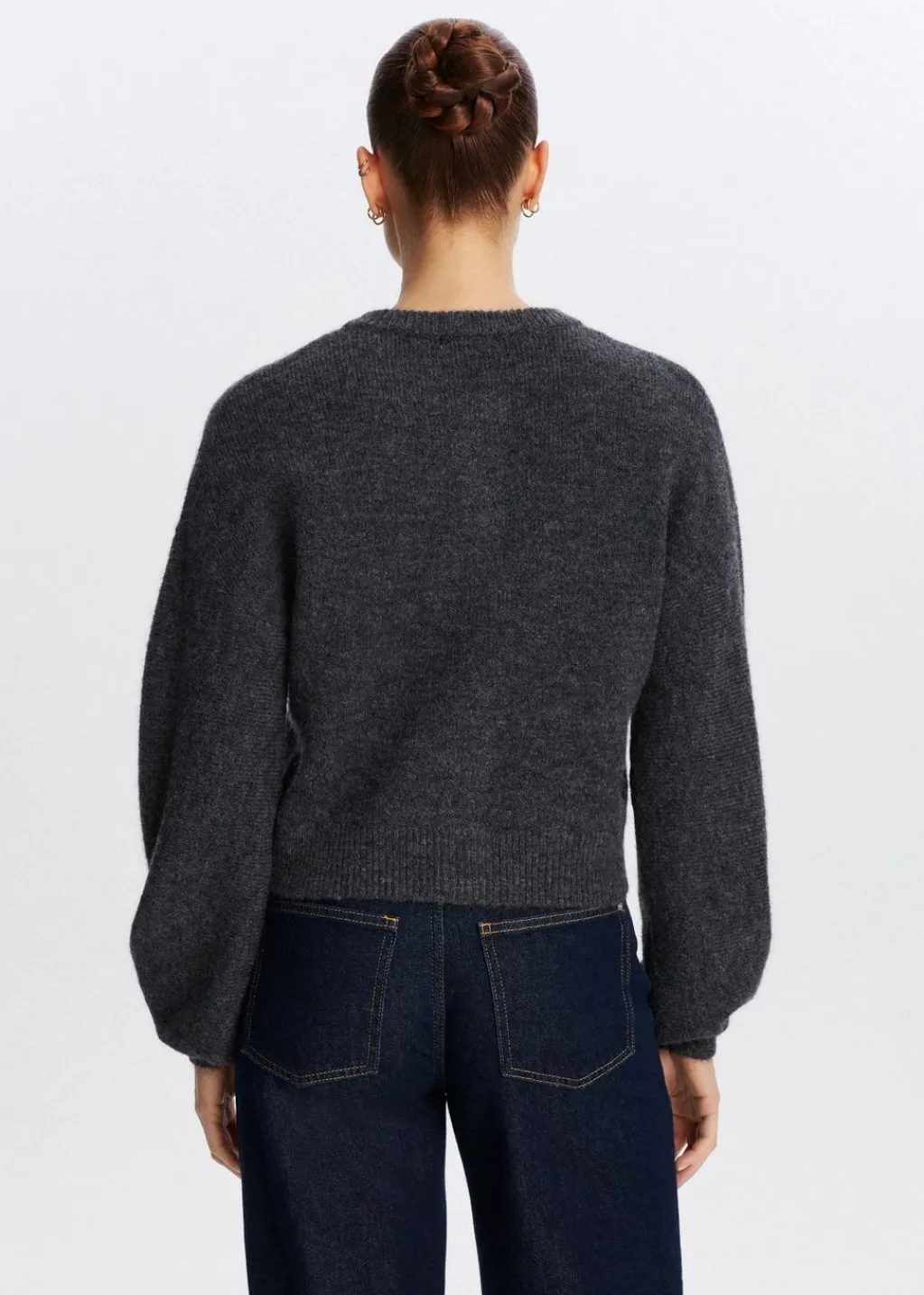 Truien En Vesten<The Sting Gebreid vest lange mouwen antraciet