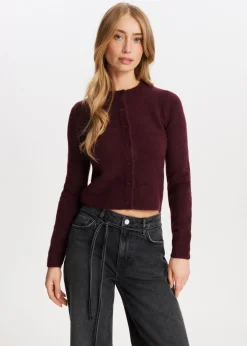 Basics|Truien En Vesten<The Sting Gebreid vest met knopen bordeaux