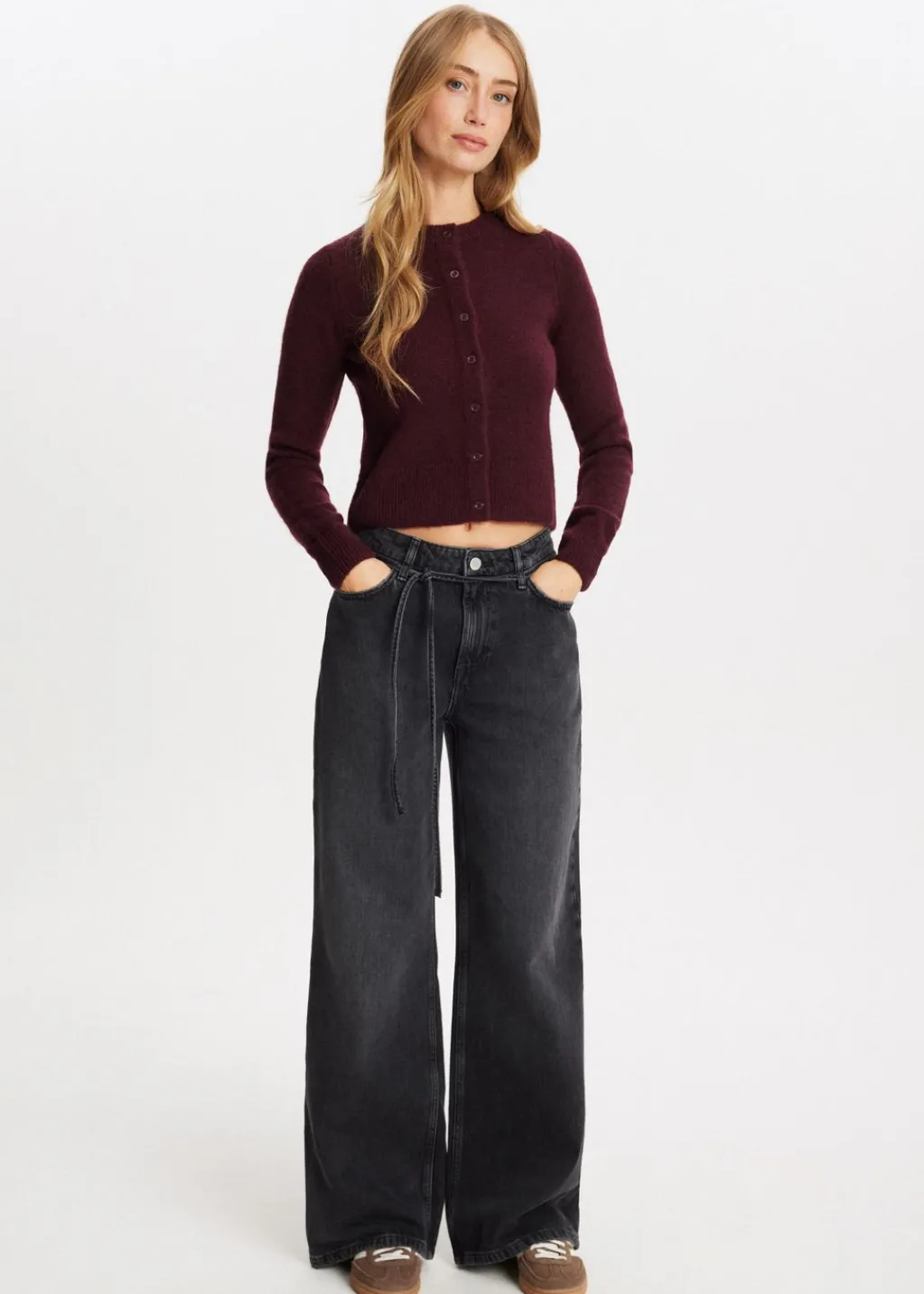 Basics|Truien En Vesten<The Sting Gebreid vest met knopen bordeaux
