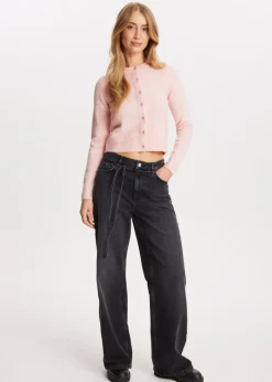 Basics|Truien En Vesten<The Sting Gebreid vest met knopen rose